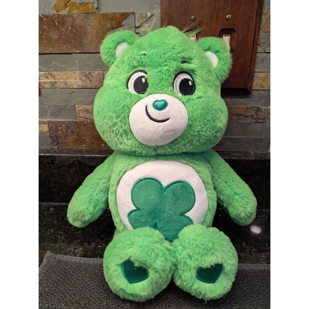Care Bears Good Luck Bear 14"‎ Plush | 2020 Basic Fun Unlock the Magic Green